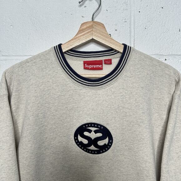 Supreme Double “S” Crewneck Sweatshirt “Oatmeal” SS22 - Picture 2 of 10